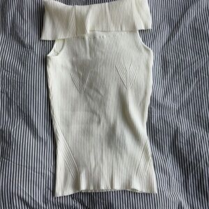 AllSaints Livia Off-The-Shoulder Ribbed Top S